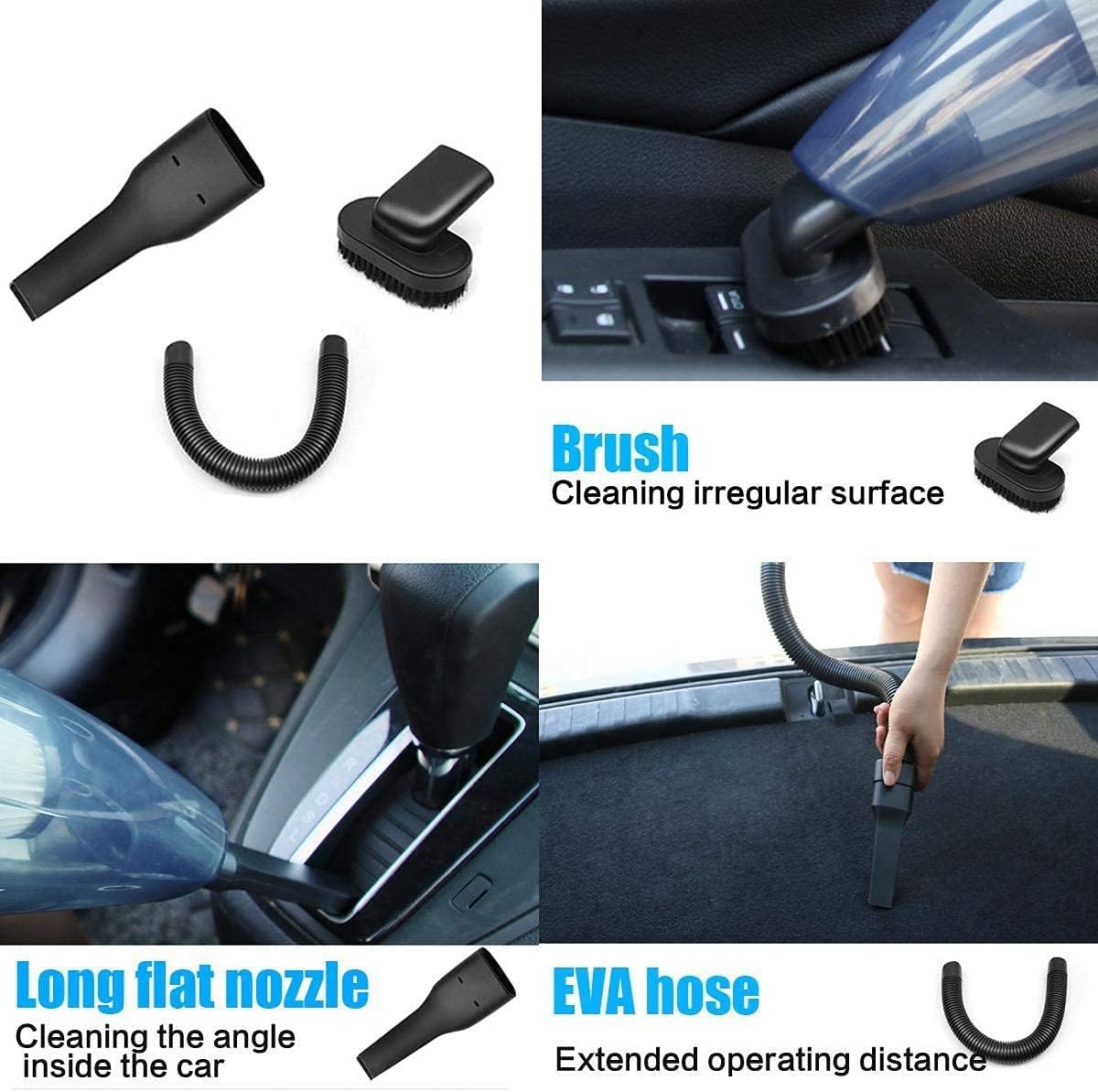 Handheld Vacuum Cleaner, Cordless Wet Dry Portable Hand Held Vacuum with 4Kpa Powerful Suction for Pet Hair