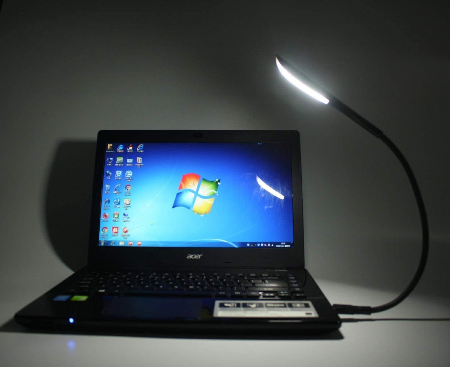 EBYPHAN Dimmable USB Lamp, Flexible Keyboard Light, Mini USB Light for Laptop (14-LED-Bead, 3-Level Adjustable Brightness, On/Off Touch Switch, Black)