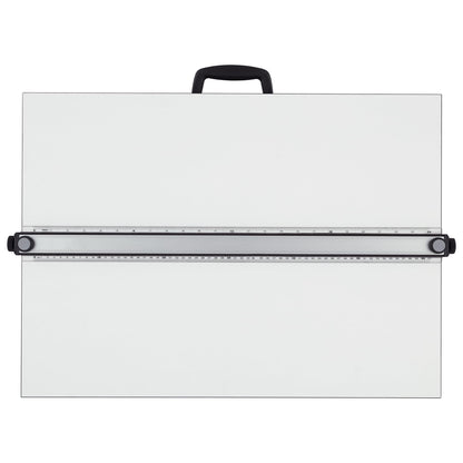 Acurit PXB 23” x 31” Drawing Board for Artists and Designers - Portable Workspace for Drawing, Sketching, Drafting, Painting - Fixed Angled Laminated Surface with Ruler and Parallel Motion Bar
