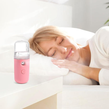 LIFKOME Hand Held Humidifier, Portable Pink Humidifier Diffuser, Face Mister for Home, Office, Travel