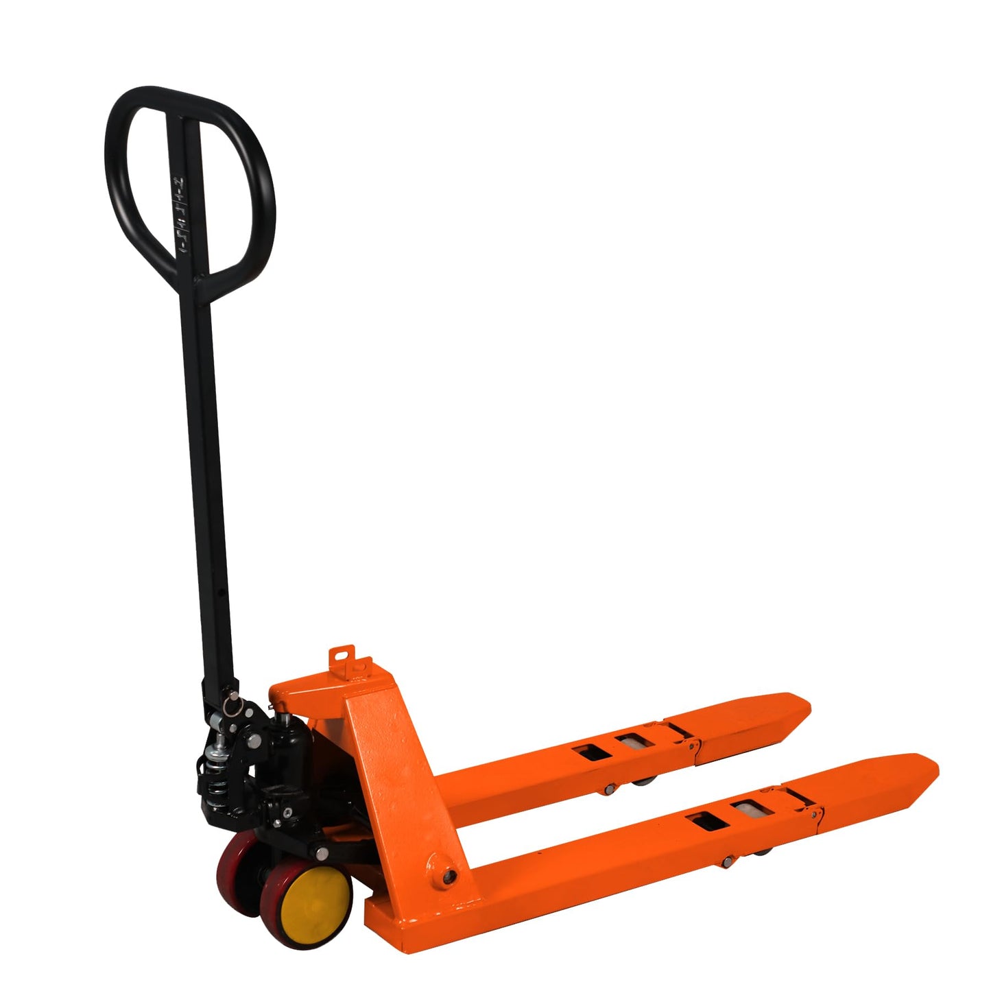 Tory Carrier Mini Pallet Jack Trucks, 2200 lbs Capacity 31.5" x 15" Forks, Small Size Narrow Manual Pallet Lift, Foldable Forks and Handle, Orange