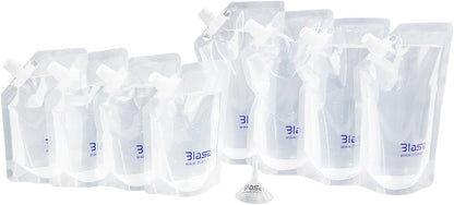 Concealable Cruise Ship Rum Sneak Flask Kit Set - 4x16oz, 4x8oz
