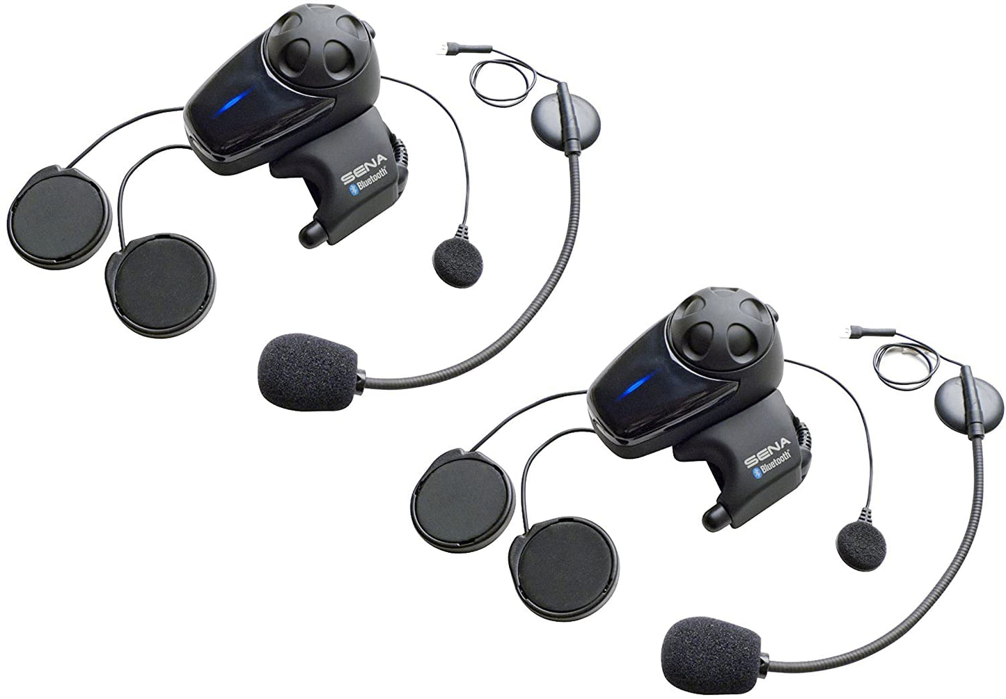 Sena SMH10-11 Motorcycle Bluetooth Headset/Intercom Communication System with Universal Microphone Kit (Single)