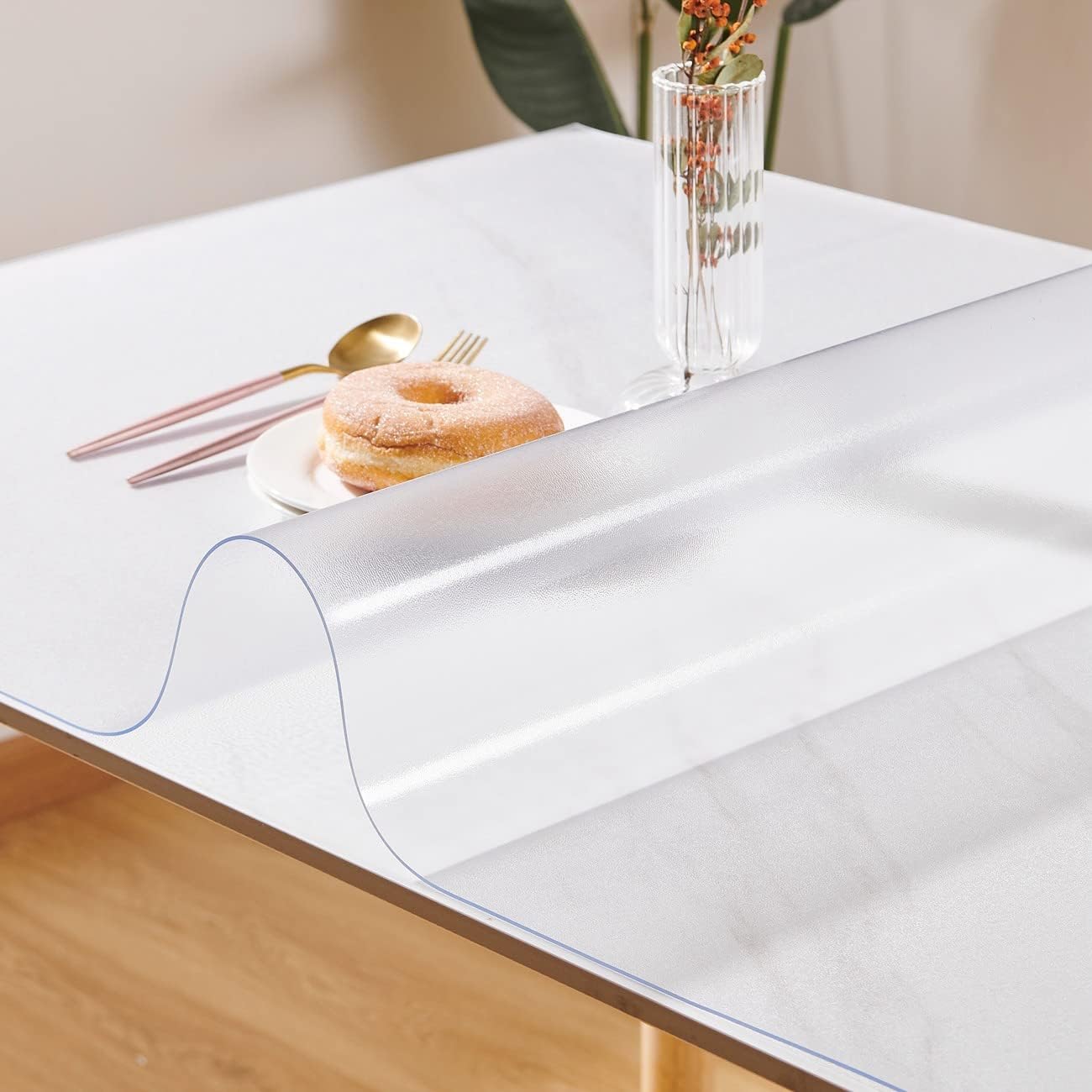 17 28 Inch, 1.5mm Frosted Table Cover Protector x Thick Plastic Desk Protector Mat, Rectangular Waterproof PVC Frosted
