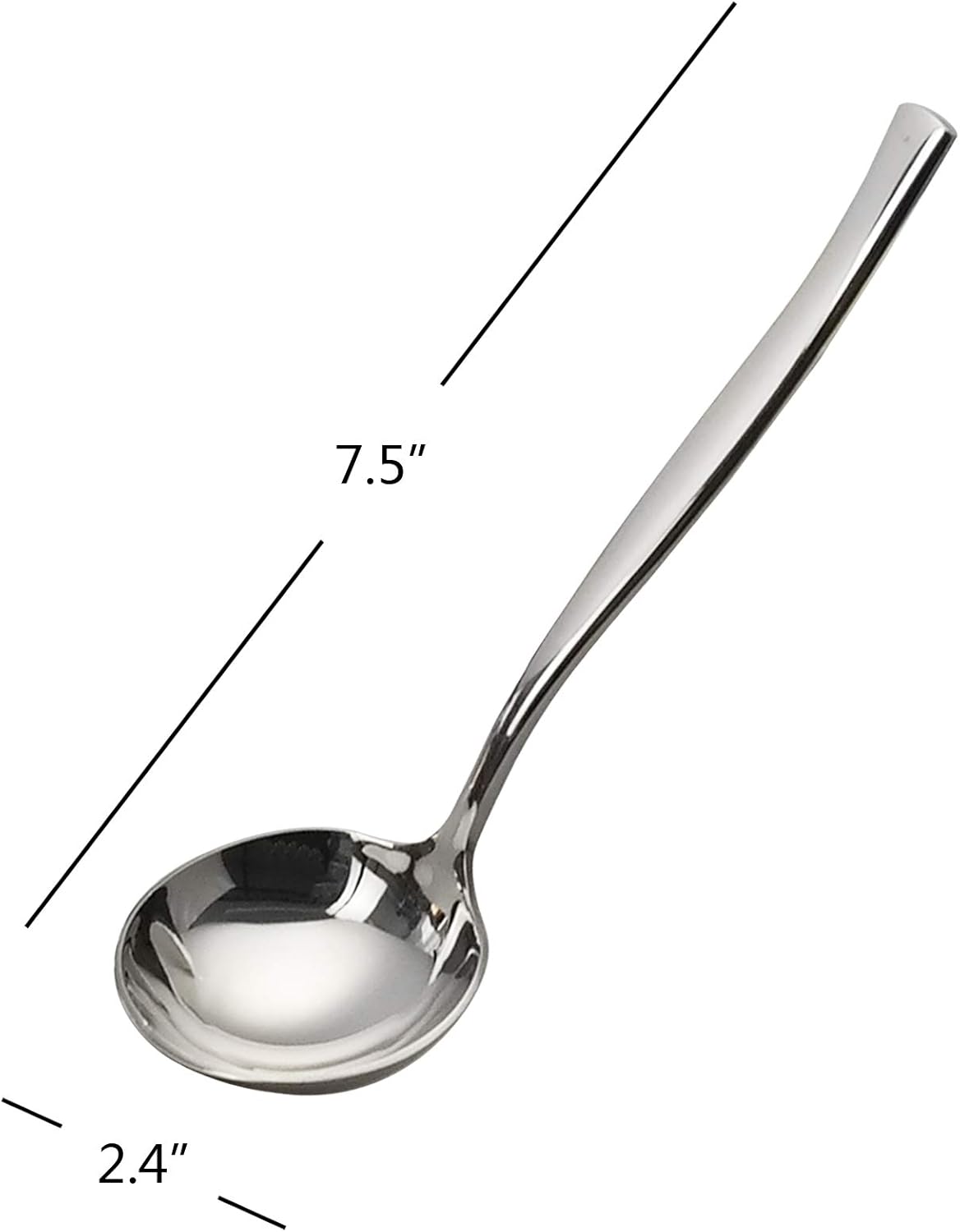 4-Piece Small Stainless Steel Gravy Soup Spoon Set, Perfect for Serving
