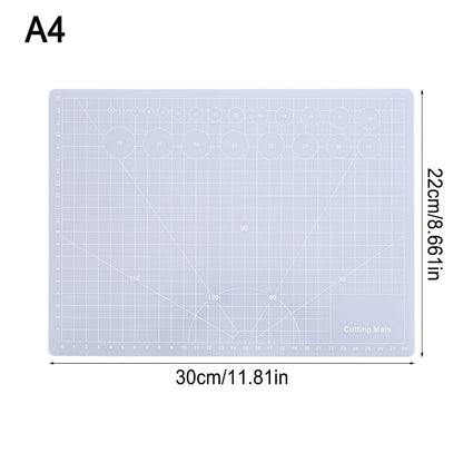 MUNEFE Translucent Cutting Mat, See Through Self Healing Cutting Mat, Non Slip Gridded Cutting Board for Writing, Painting, Paper Sculpture, Etc(A4 Translucent Cutting Board)