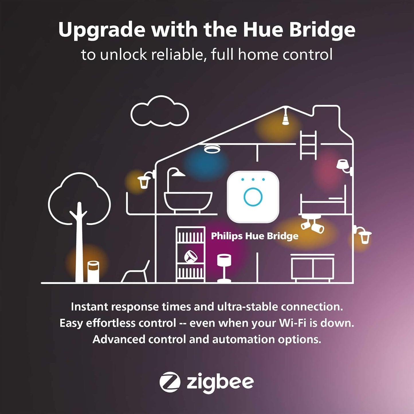 PHILIPS Hue Smart 100W PAR38 LED Bulb, 2 Pack, White & Color Ambiance Color-Changing Light, 1300LM, E26, Outdoor Light Bulbs, Control with Hue App, Works with Alexa, Google Assistant and Apple Homekit