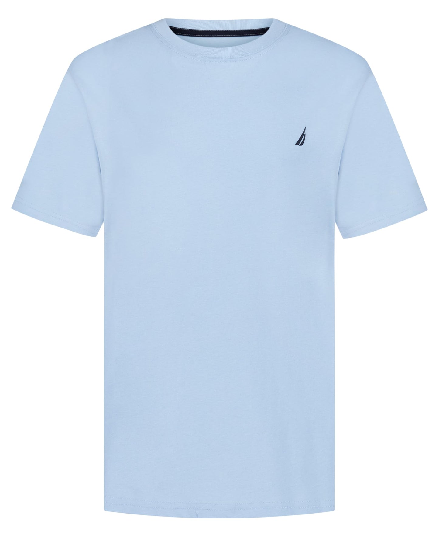 Nautica Boys' Short Sleeve Solid Crew Neck T-Shirt, Soft, Comfortable, Relaxed Fit, Blue Bell