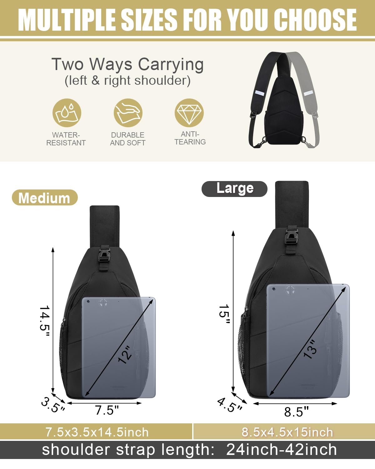 Crossbody Bags for Women Men Trendy Sling Bag Bakpack Casual Chest Bag with Convertible Shoulder Strap