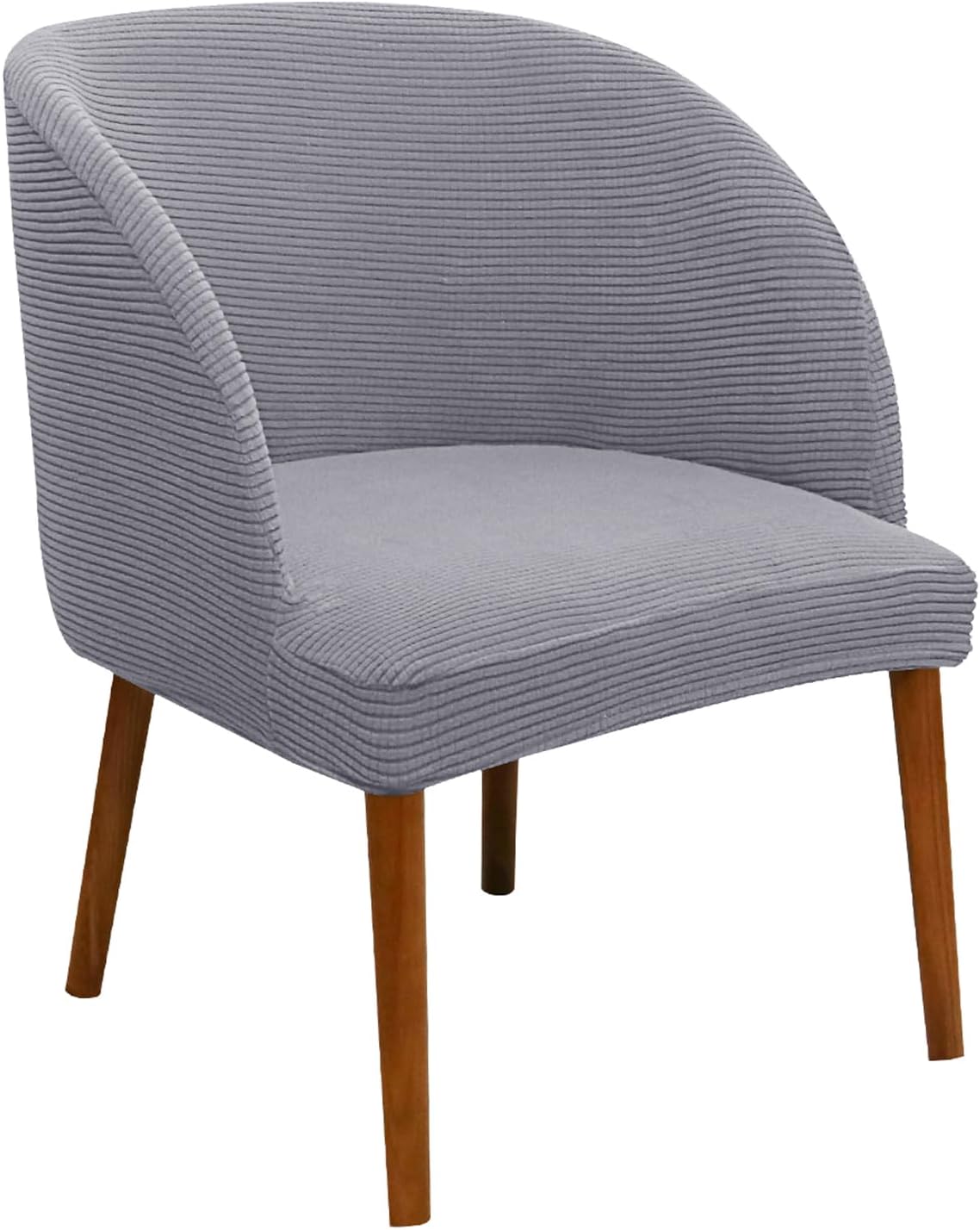 SZJIAHTM 2 Pcs Dining Chair Cover Armchair Wingback Round Curved Back Chair Cover Soft Stretch Mid Century Modern