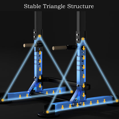 Freestanding Pull Up Bar Power Tower Multifunction Dip Station Adjustable Workout Chin Up Bar Strength Training Equipment Home Gym 1100lbs Support