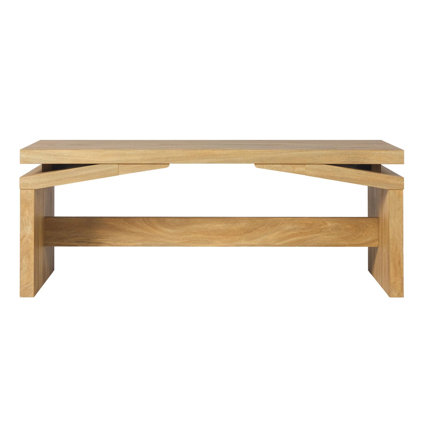 Walker Edison Booker Modern Easy Assembly Split-Top Coffee Table, 47 Inch, Heritage Oak