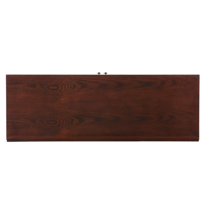 SEI Furniture - Camino Mission Faux Slate Sideboard And Display Curio - Transitional Design, Brown Finish - Ideal for Living Room, Dining Room (CM2900)