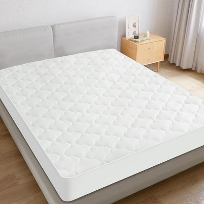 18", California King Mattress Protector Pad Waterproof Quilted, Breathable & Cooling California King Size Mattresses