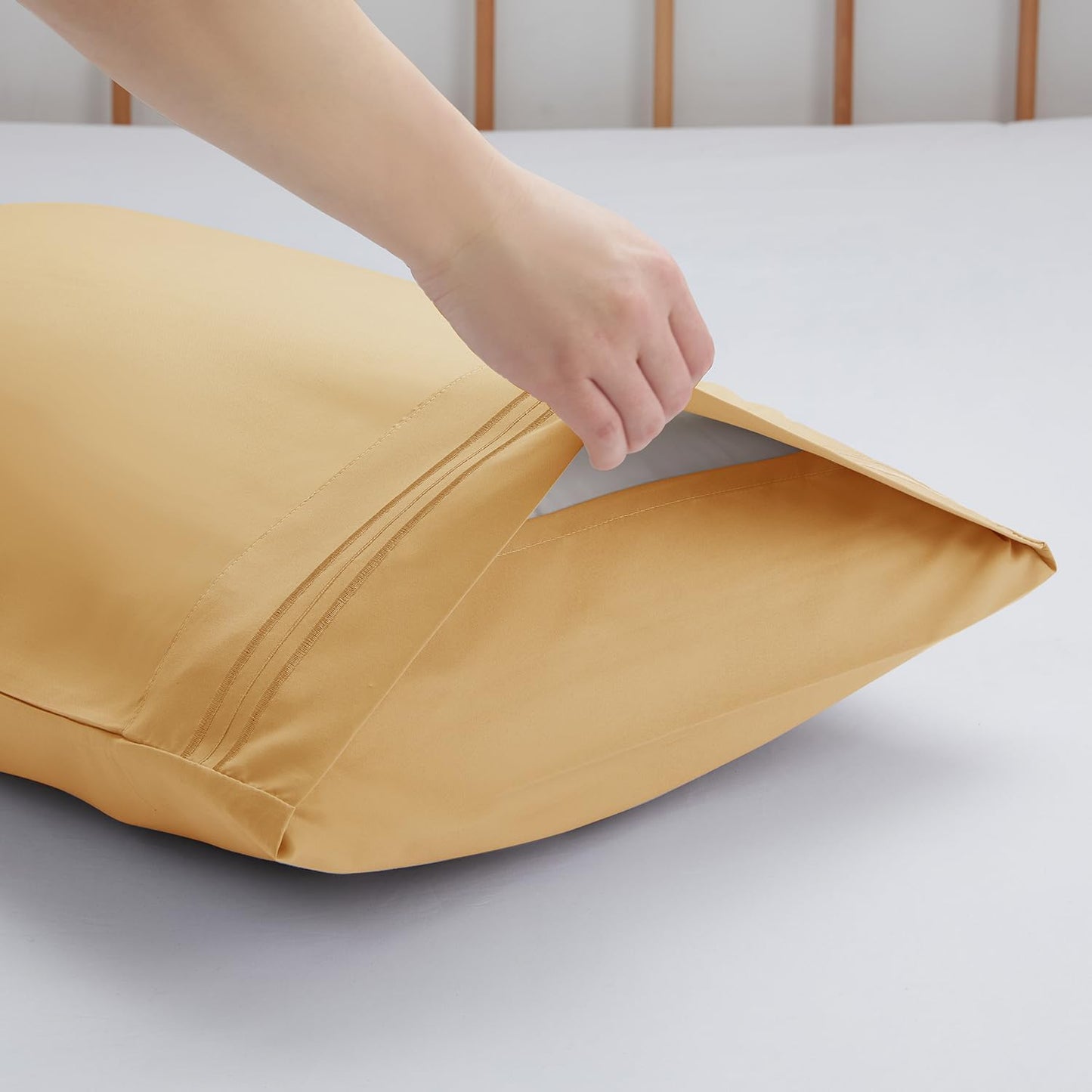 Nestl Camel Pillow Cases, Soft Queen Size Set of 2, 20x30 Inches
