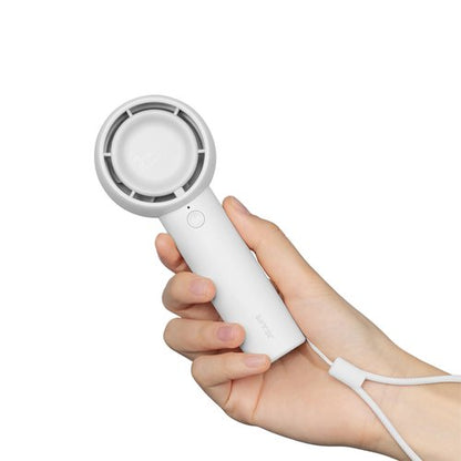 JISULIFE Mini Portable Fan-Bladeless Safe Design, Powerful Turbo Handheld Fan with 5 Speeds, 16Hrs Max Cooling Time，USB Rechargeable, Small Pocket for Travel/Lash, Gifts For Girls/Women