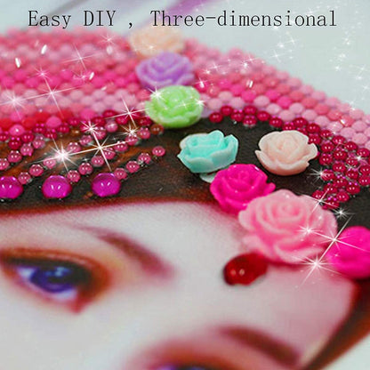 2 Pack DIY 5D Diamond Art Painting Kits - Special Shaped Rhinestones, Partial Drill Lady Crystal Art Crafts (Large, 12x24 inch, Lavender Pattern Dress+Pink Dress)
