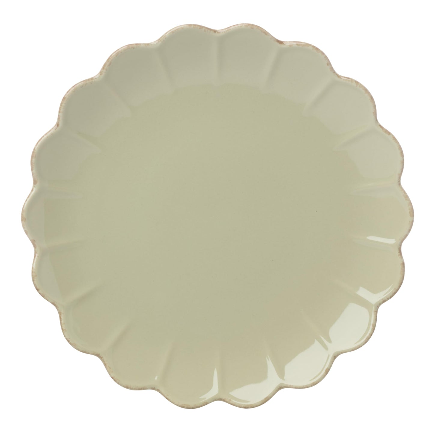 Lenox Stoneware Dinnerware Sets For 6, French Perle Scallop Matcha 18-Piece Dinnerware Set, Service For 6, Dishwasher Safe Ceramic Plates, Stoneware Dinner Plates and Bowls Sets (Green, 18 Piece)