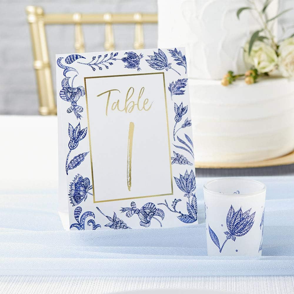 Kate Aspen Blue Willow Wedding Table Numbers (1-25), One Size, Seat Assignments & Table Decor