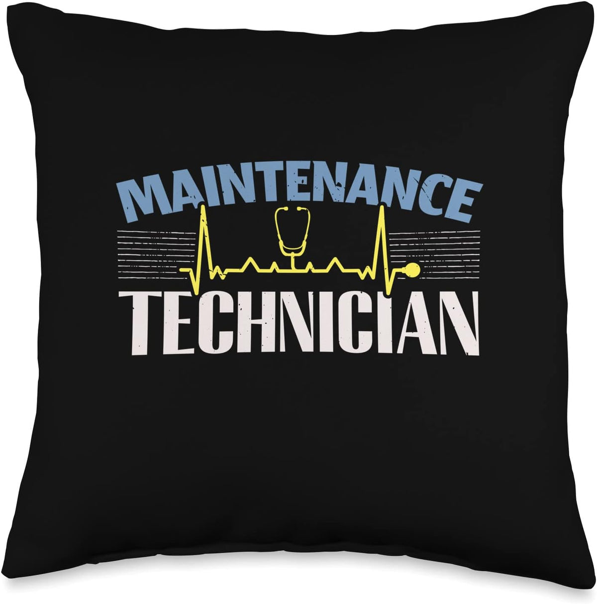 Hospital Maintenance Technician Design for HVAC Techs Throw Pillow, 16x16, Multicolor