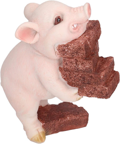 yaogohua Animal Statues, Cute Image Exquisite Workmanship, Vivid Lifelike Cute Pig Garden Statue for Home Gifts