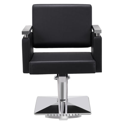 BarberPub Classic Hydraulic Barber Chair Styling Salon Chair for Hair Stylist Beauty Spa Equipment 8808 (Black)