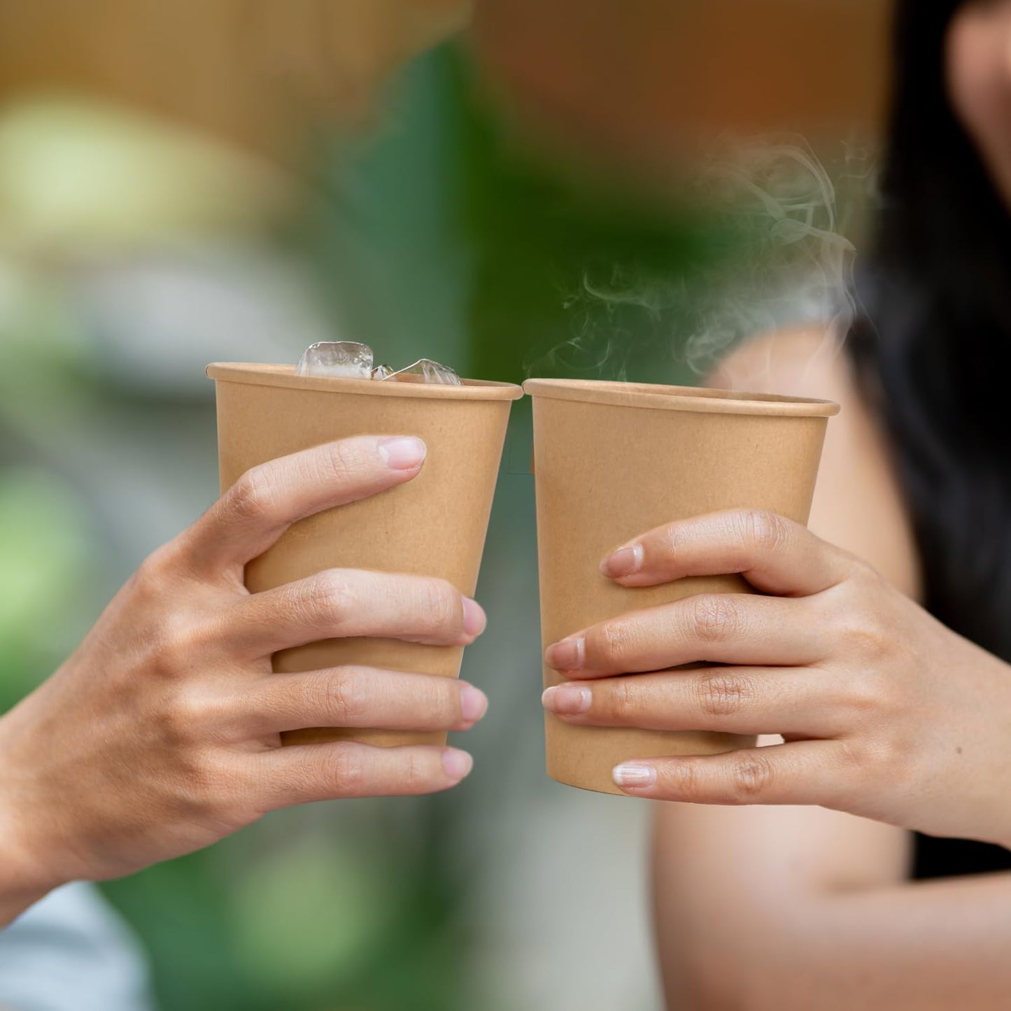 BYSNOW 300 Pack 12 oz Paper Coffee Cups, Disposable Kraft Coffee Cups, Hot/Cold Drinking Cup for Water, Coffee, Juice