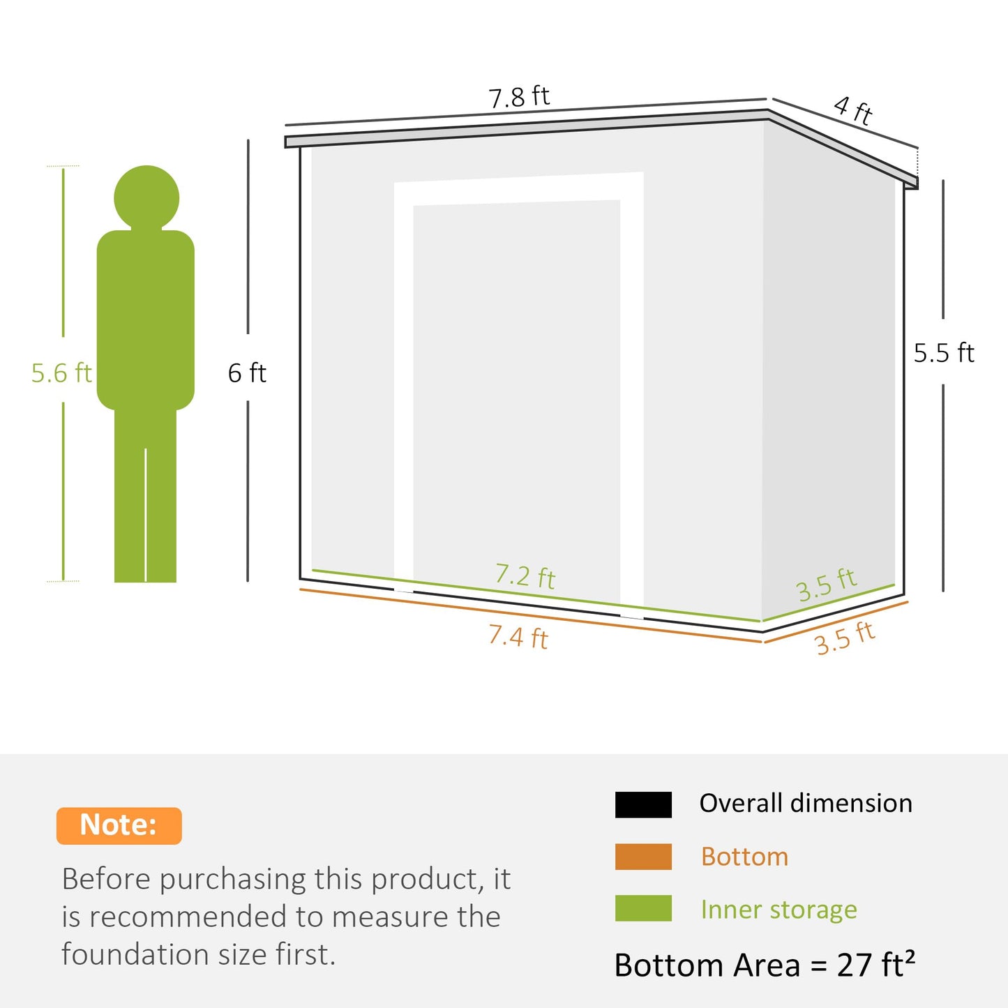 Outsunny 8' x 4' Outdoor Storage Shed, Waterproof Resin Plastic Shed with Floor, Window, Lockable Door and Vents, All-Weather Garden Tool Shed for Backyard, Patio, Lawn, Brown