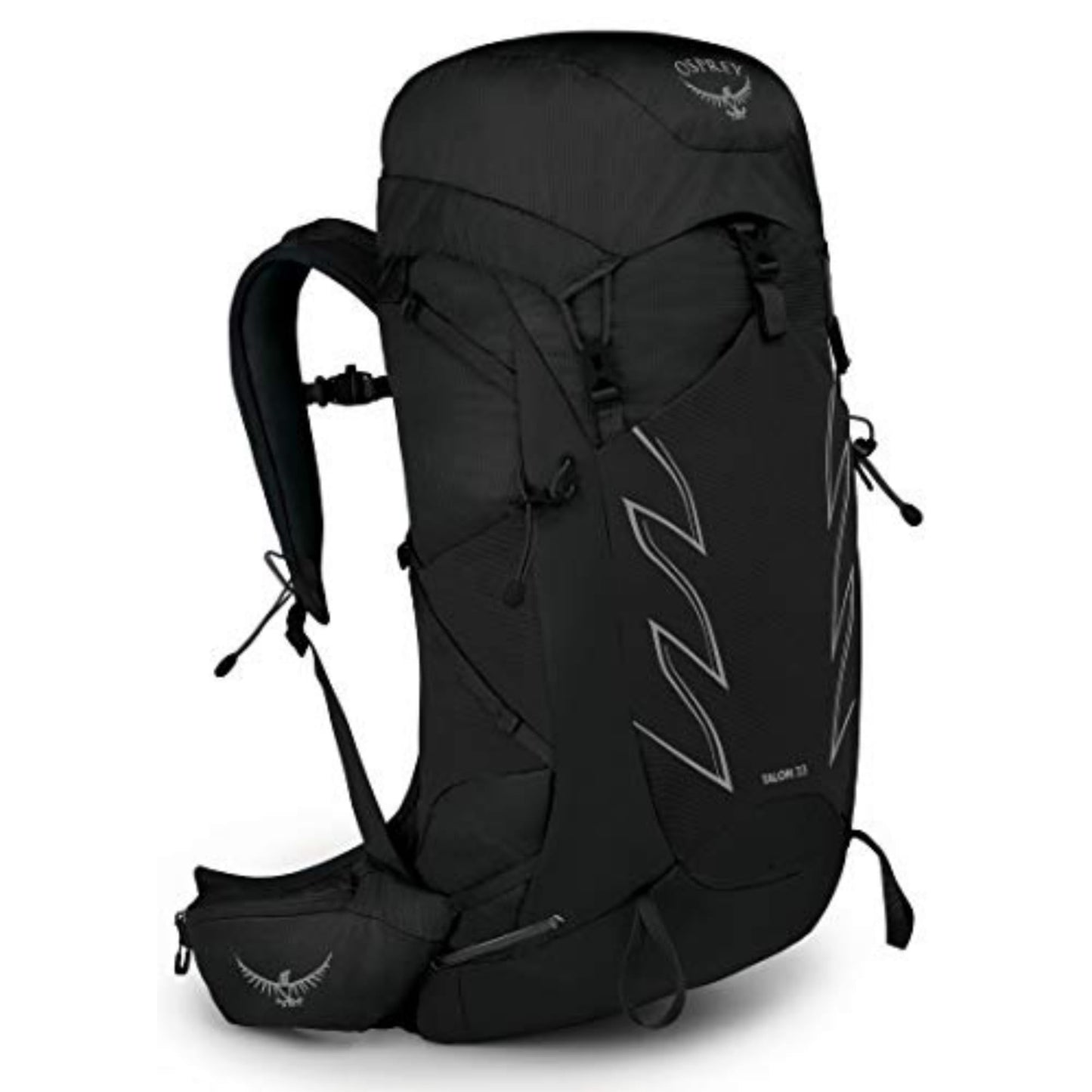 Osprey Talon 33L Men's Hiking Backpack with Hipbelt, Stealth Black, S/M