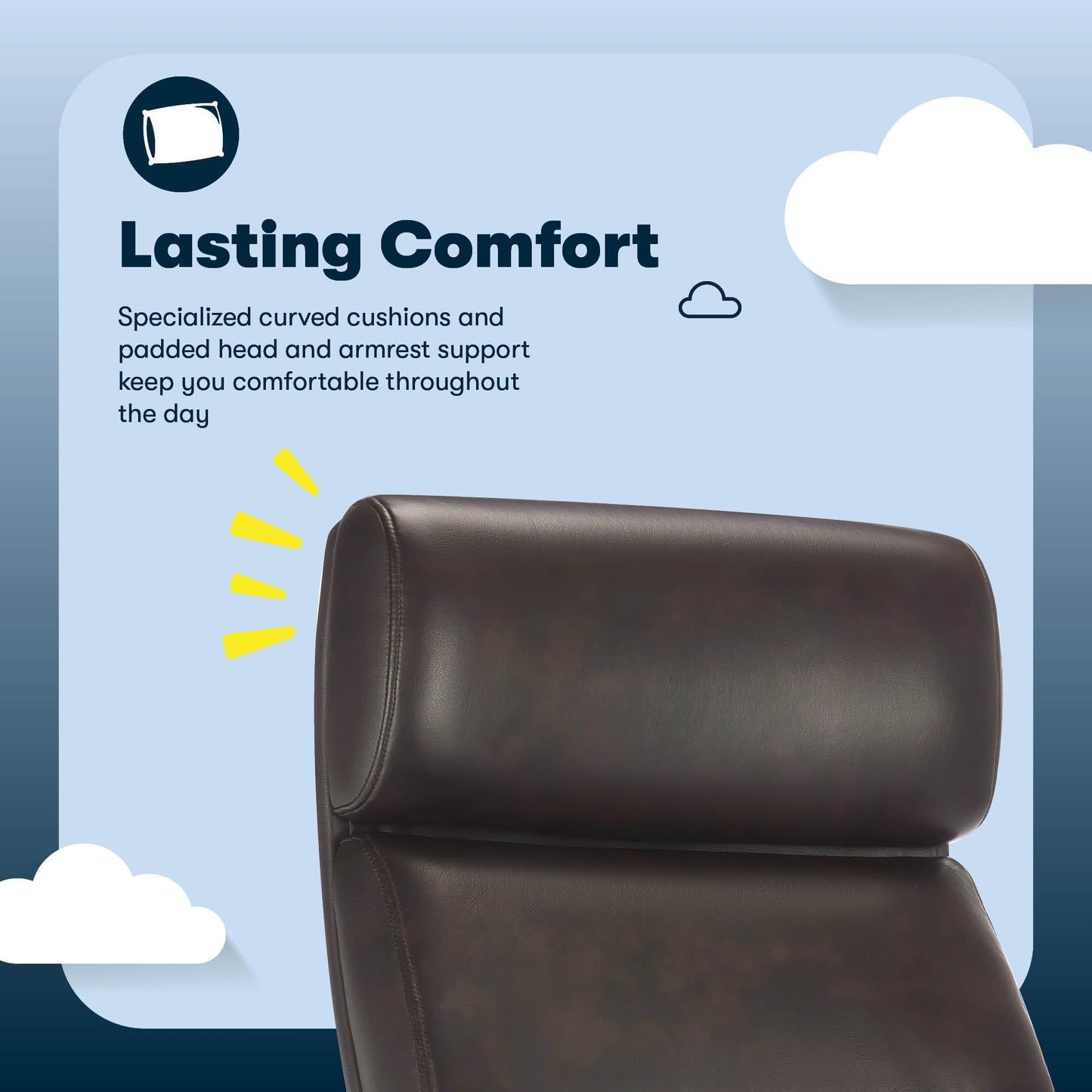 Serta Comfort Executive Big & Tall Office Chair, Ergonomic High-Back Computer DeskChair, Semi Plush Cushion Seat, Soft Padded Armrests, SertaQuality Foam, Metal Swivel Base, Bonded Leather, Black