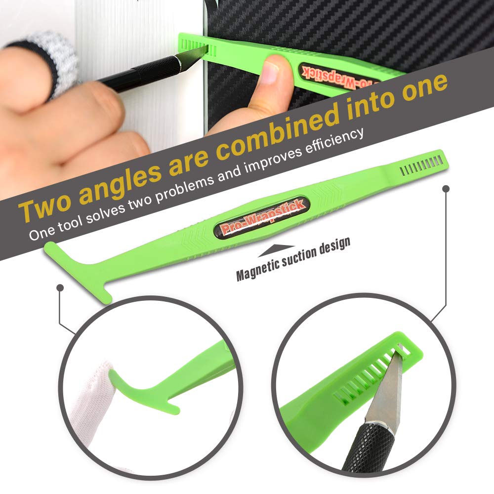Vinyl Wrap Tool Kit for Car Wrapping, Window Tinting Film Application and PPF Installation, Includes 110V Heat Gun for Vinyl, Toolkit Bag, Micro Wrap Squeegee, Magnet Holder, Film Cutter, Scraper