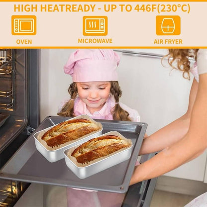 Loaf Pan Liners, 9x5In Air Fryer Liners Disposable, 100Pcs Loaf Pan Parchment Liners, Non-Stick Pre Formed parchment paper for baking, Rectangle Bread Pan Liners for Baking Bread for Ninja DZ201