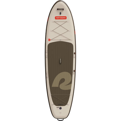 Retrospec Weekender XL Inflatable Paddle Board - Lake Essentials SUP with 400lb Capacity - Wide 11' x 35" x 8" All-Around Board for Fishing & Touring - Complete Kit with Paddle, Pump & Backpack