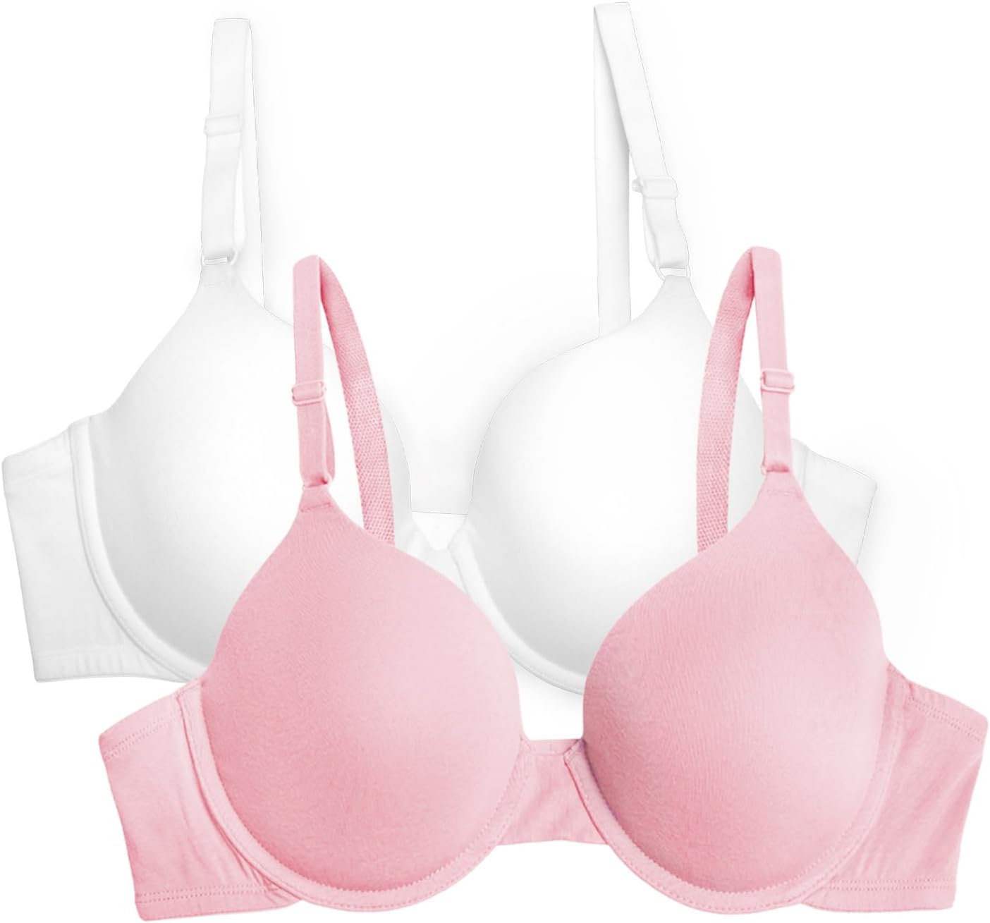 Fruit of the Loom Womens Smooth Cotton T-Shirt Bra - Ultra-Soft, Flexible, and Invisible Under Tees