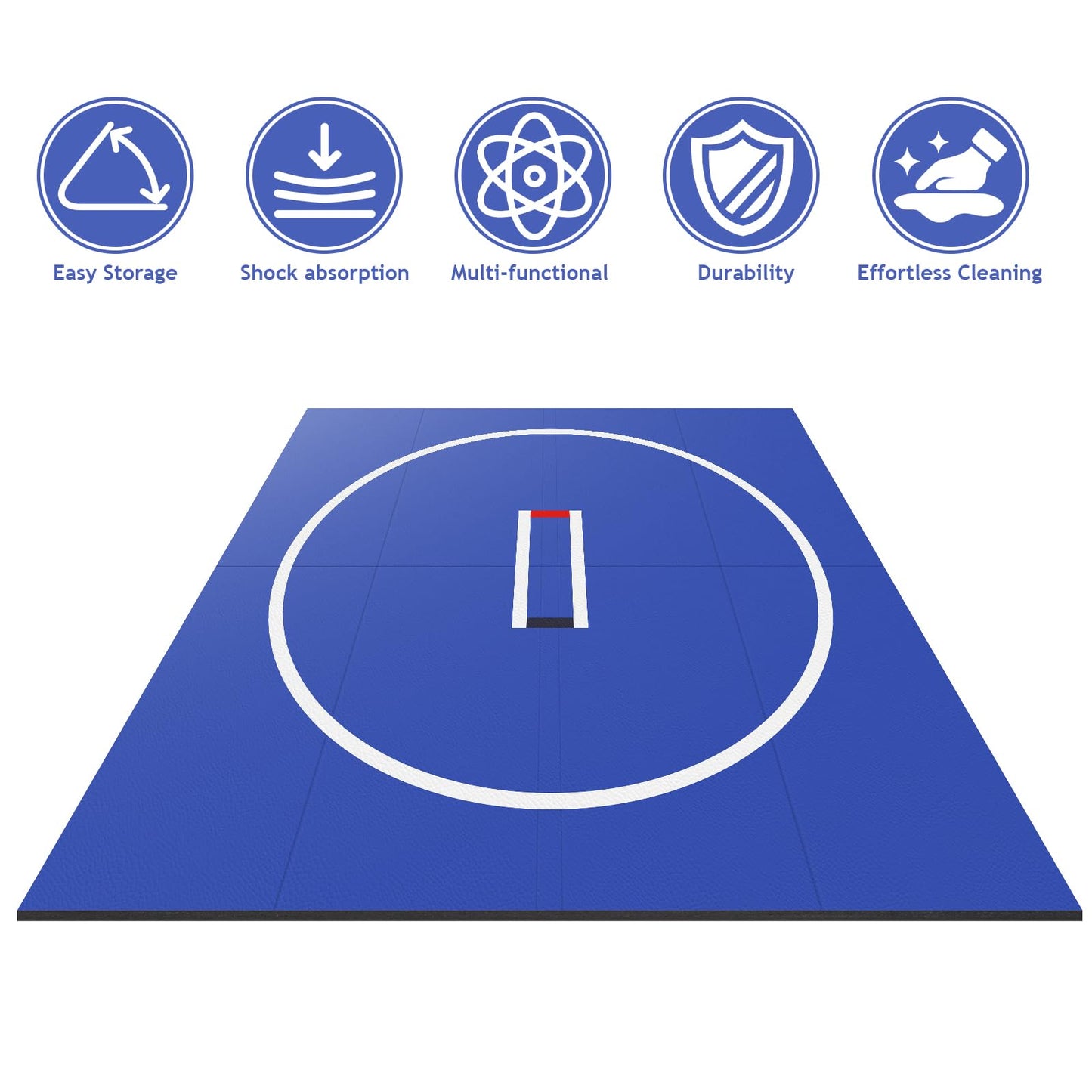 ETOYA Wrestling Mat 10'x10'/3 * 3m for Home Outdoor Indoor, 1.2" Thick Foldable XPE Jiu Jitsu Floor Exercise Mat for Martial Arts, MMA, Yoga, Kids Play & Gym Workouts
