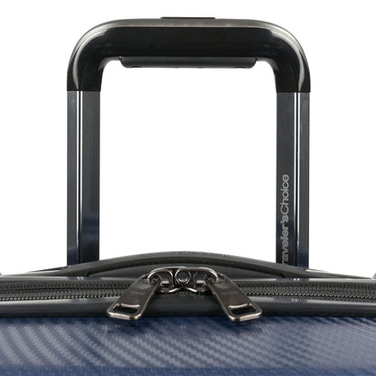 Traveler's Choice Granville II Polycarbonate Expandable Spinner Luggage, Navy, 2 Piece Set (21/29)
