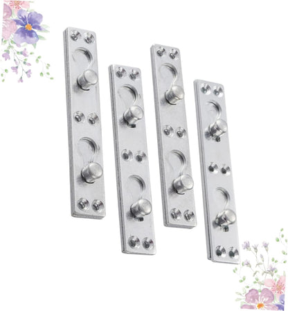 Holibanna 12 Pcs Bed Replacement Connectors, Hinge Hardware for Furniture Repair, Bed Rail Hanger Accessories