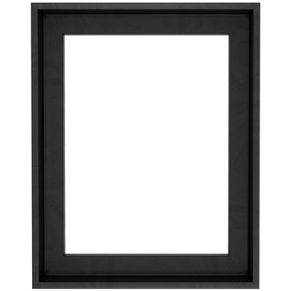 Prixas Print Floater Frame for Canvas Paintings - 1.25" Deep Gallery Floating Picture Frame with Premium PS Frame (Not Solid Wood), Made in USA Wall Art Decor (Black, 8x8)