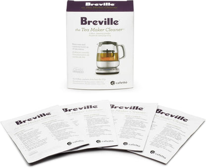 BTM100 4 Pack Breville Revive Organic Tea Maker Cleaner, Kettle Cleaning Powder