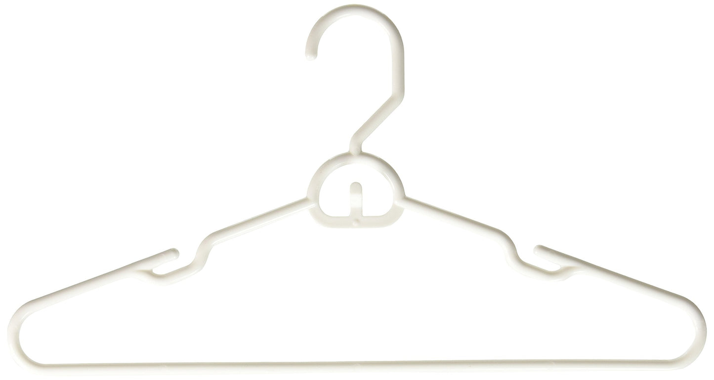 Heavy Duty Tubular Hanger with Attachable Hook , White 6pk