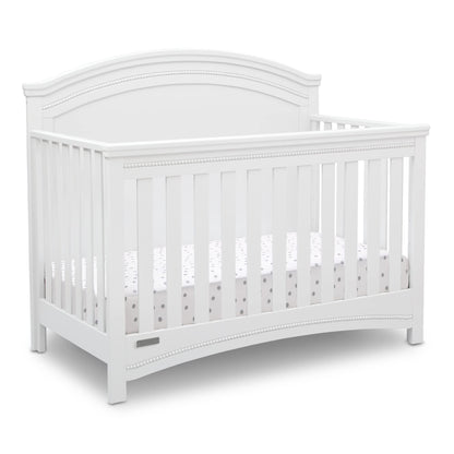 Simmons Kids SlumberTime Emma 4-in-1 Convertible Baby Crib N More - Greenguard Gold Certified, Bianca White