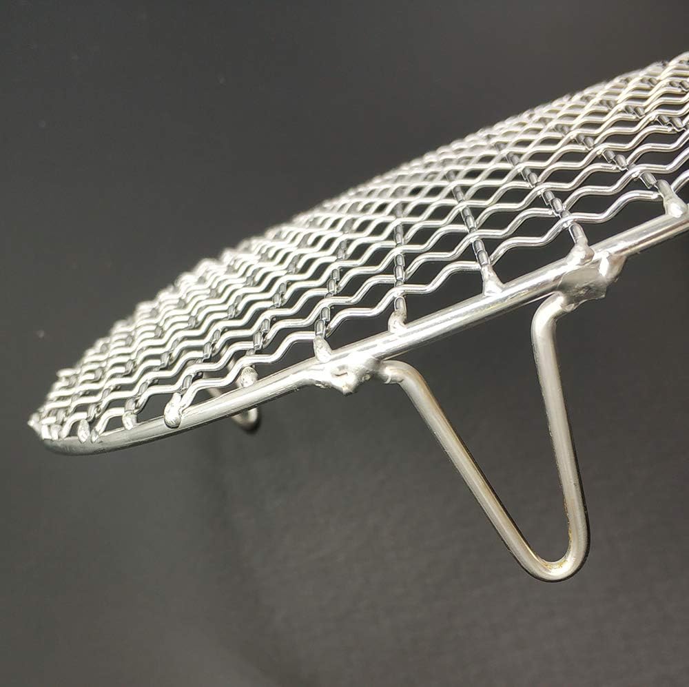 Round Barbecue Wire Rack with 2" Height Legs Dia 9.5" - Multi-Purpose Grill Cooling Rack for Airfryer