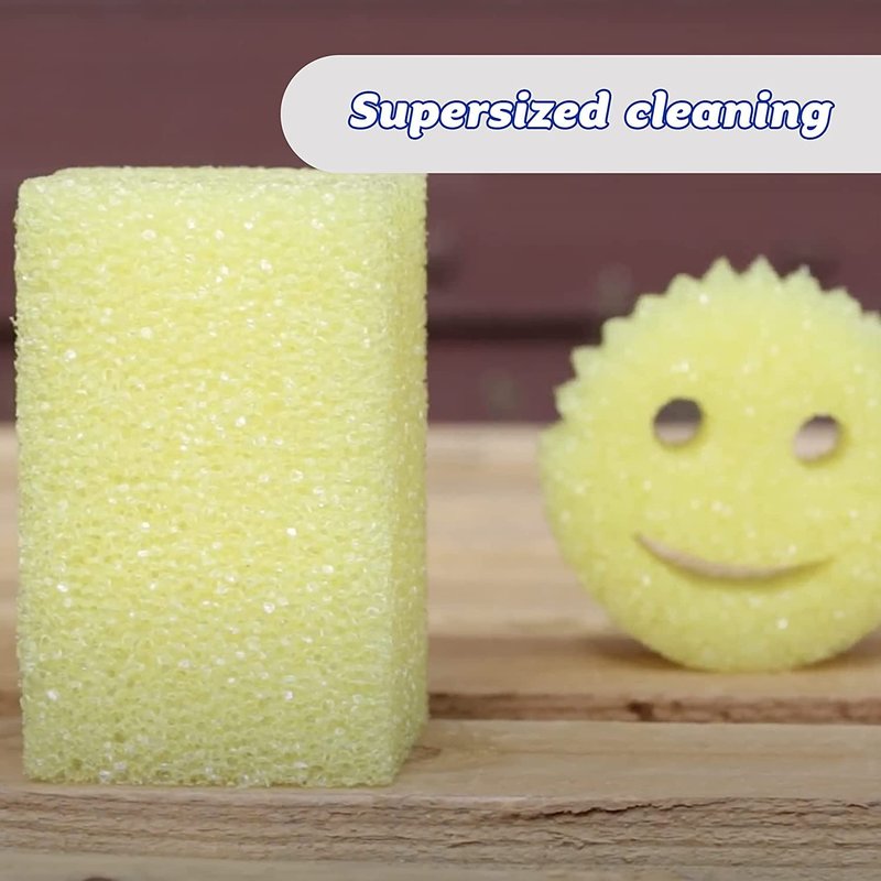 Scrub Daddy Large Sponge - Big Daddy - Scratch-Free Multipurpose Kitchen & Dish Sponge - BPA Free & Made with Polymer Foam - Stain & Odor Resistant (1 Count)