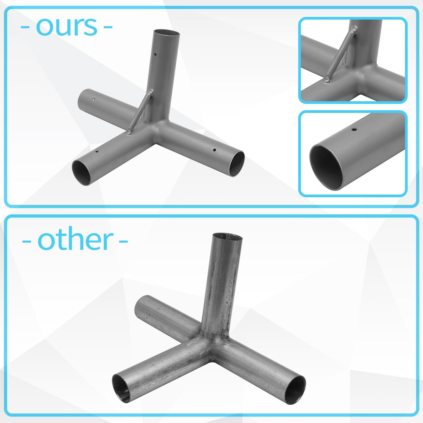 ICITYWALL 6 Leg Carport Kits，Low Peak Canopy Fitting Kit with 1-3/8" ID, Galvanized Steel Carport Connectors, shed Frame kit DIY Project