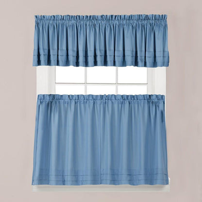 SKL Home Holden Curtain Tier Pair, Smoke, 57" x 24", 2 Count