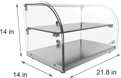 KoolMore - DC-2C 22" Commercial Countertop Bakery Display Case with Front Curved Glass and Rear Door - 1.5 cu. ft.