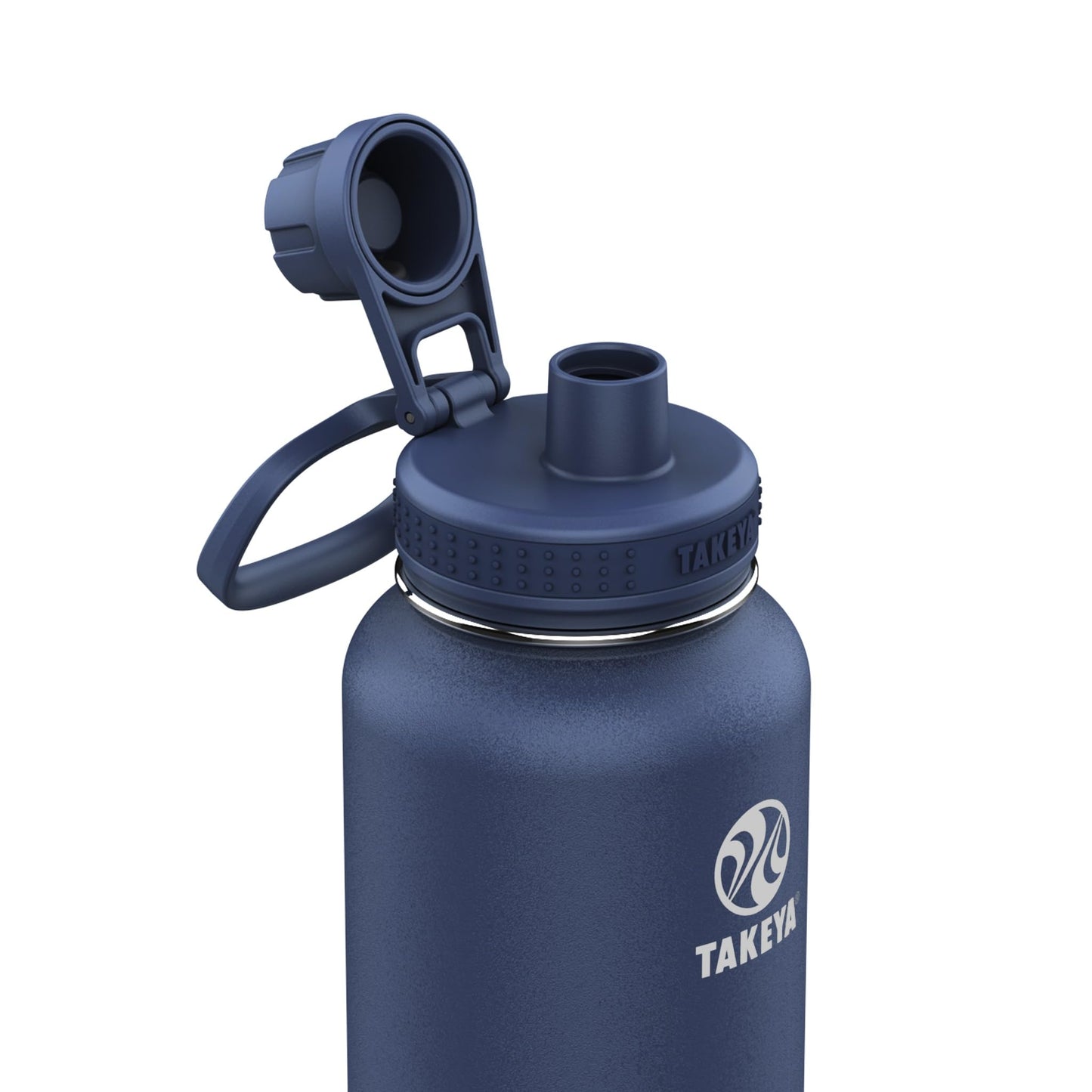 Takeya Actives Stainless Steel Water Bottle, Insulated Spout Lid, Keeps Drinks Cold 24 Hrs, Leakproof, Durable, Dishwasher Safe, Ideal for Gym, Travel, Fits Most Cup Holders, 22 oz/Blush
