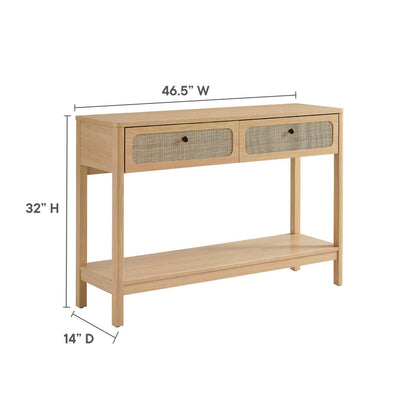 Modway EEI-6797-OAK Chaucer Wood Entryway Console Table, Oak