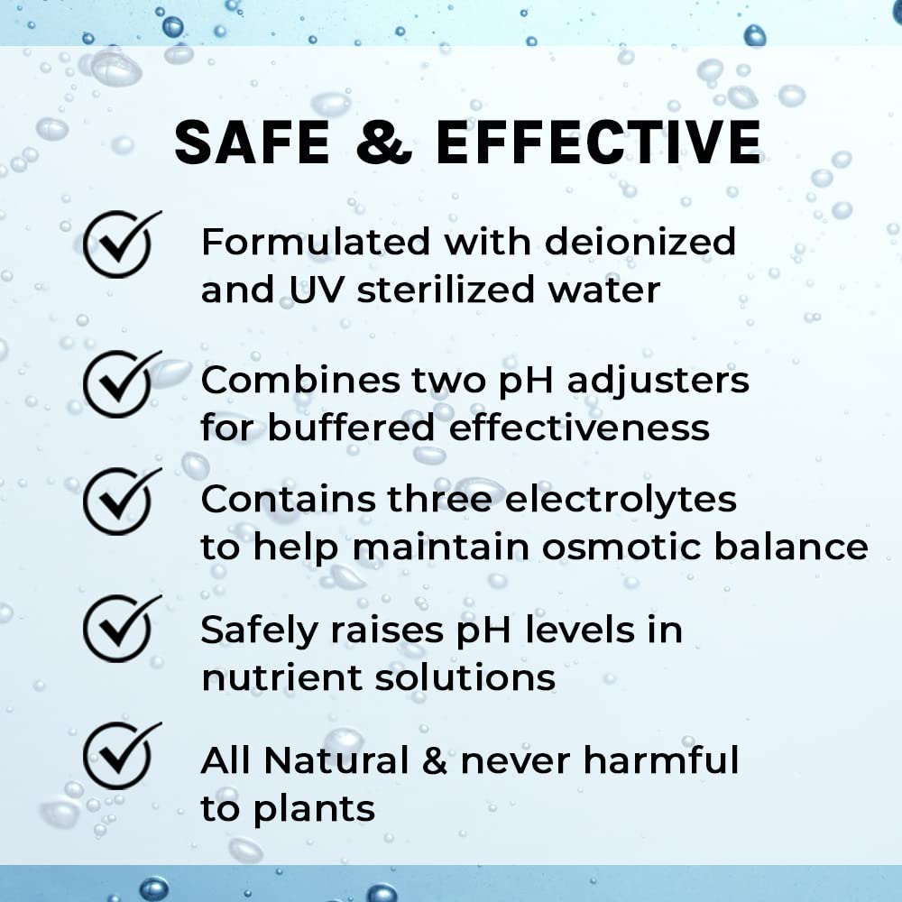32 Microbe Life Hydroponics pH Up pH Control Liquid, Premium Buffering for pH Stability, Increases pH Levels, Use