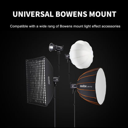 Godox 2Pack SL60W Studio LED Video Light Kit for Photography,60W Continuous Lighting Set,5600K Bowens Mount Flash Light with Softbox,Remote Control,Stands for Video Recording,Product Portrait Shooting
